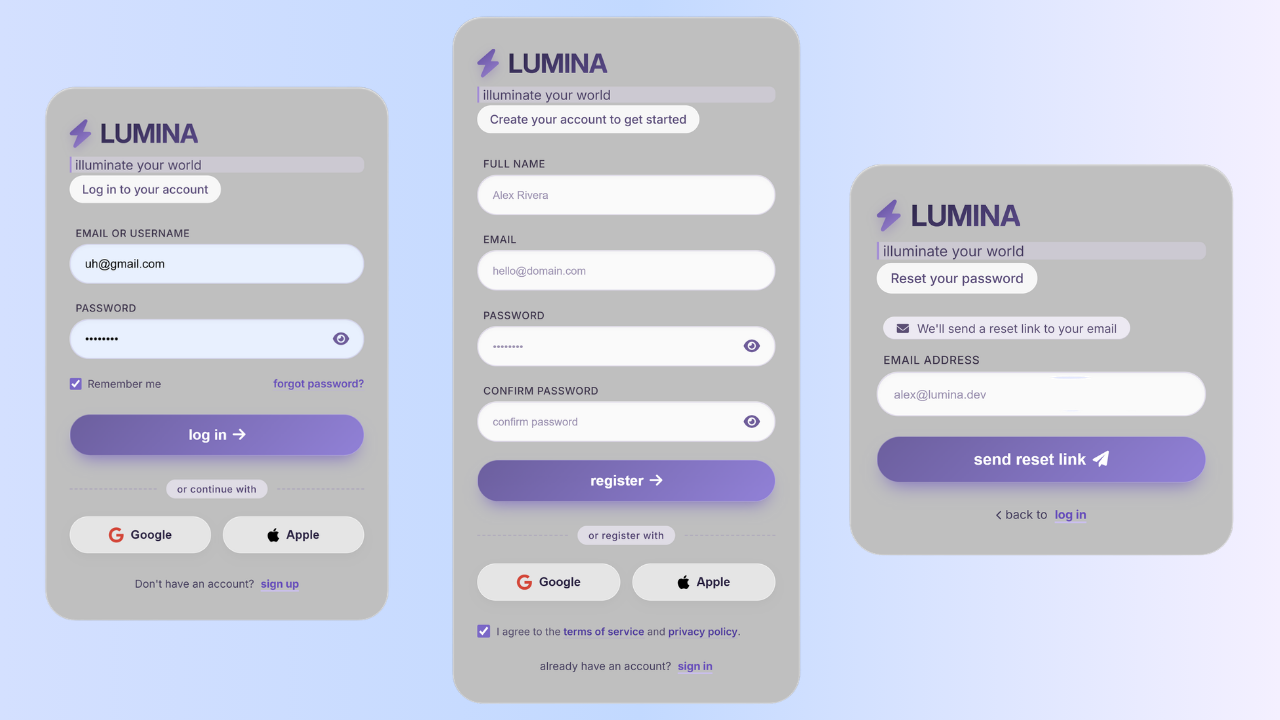 Modern Login preview