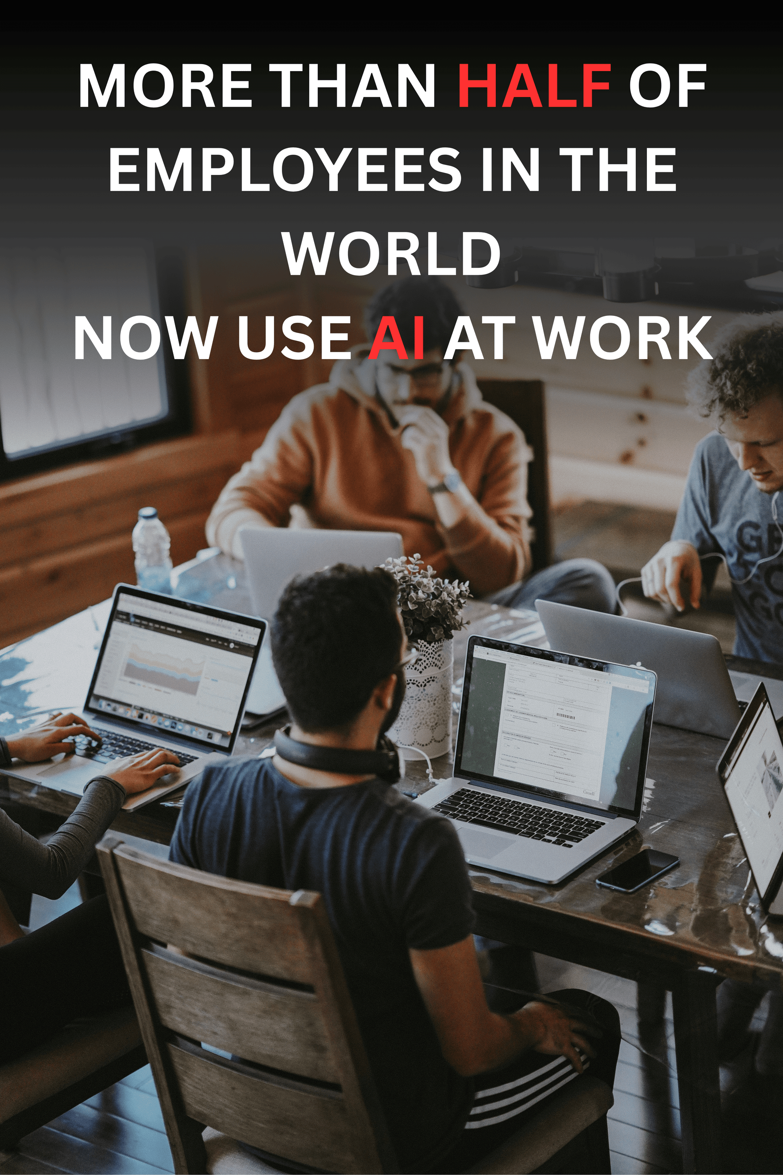 Employee using an AI chat tool on a laptop